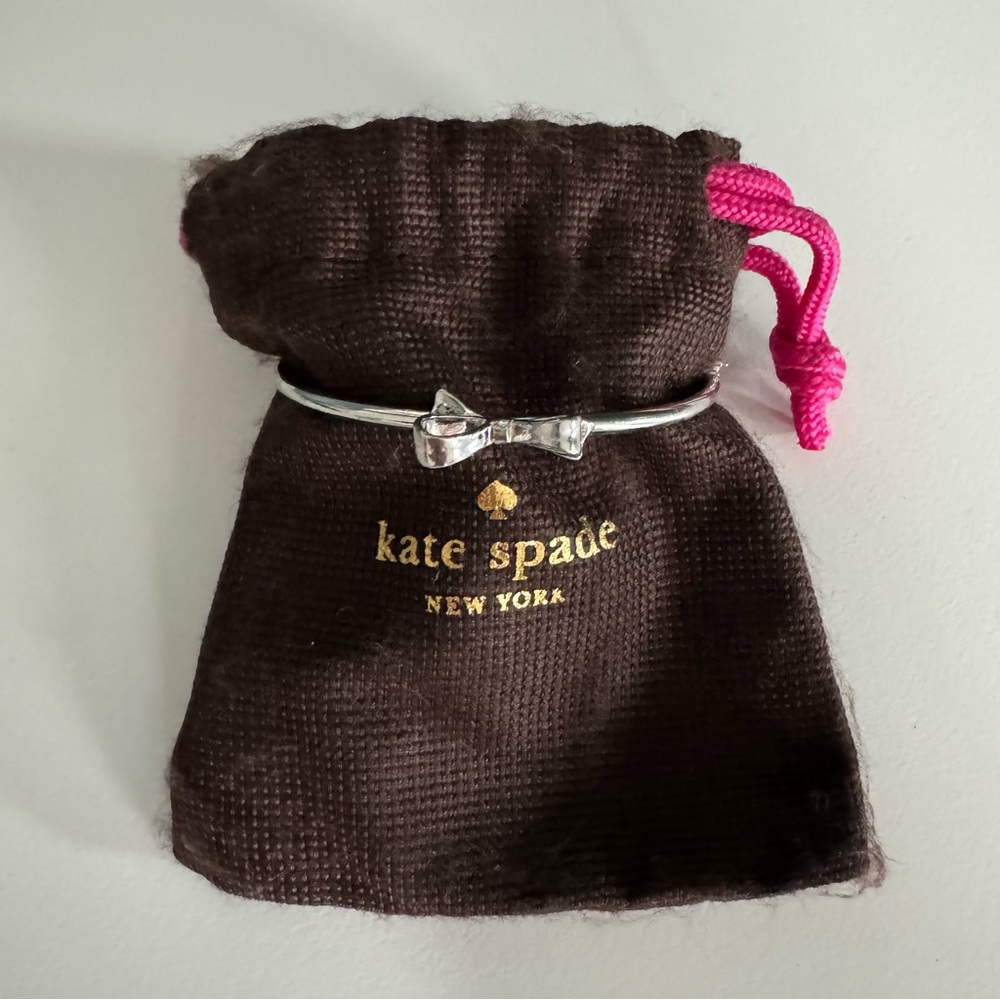 Kate Spade silver bow bangle bracelet